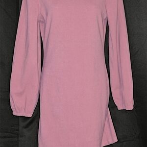 Rose Gold Turtleneck Mini Dress